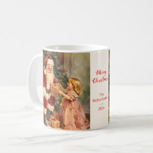 ヴィンテージと子供のクリスマス コーヒーマグカップ