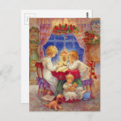 ヴィンテージと子供のテーブル ポストカード (正面/裏面)