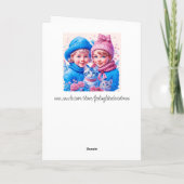 ヴィンテージと子猫のクリスマス カード (裏面)