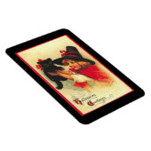 ヴィンテージと子猫の小さな魔女 マグネット (右側)