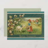 ヴィンテージと子羊の野復活祭 ポストカード (正面/裏面)