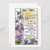 ヴィンテージと宗教復活祭の聖句 シーズンカード (正面/裏面)