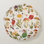 ヴィンテージと山花模様 ラウンドクッション (裏面)