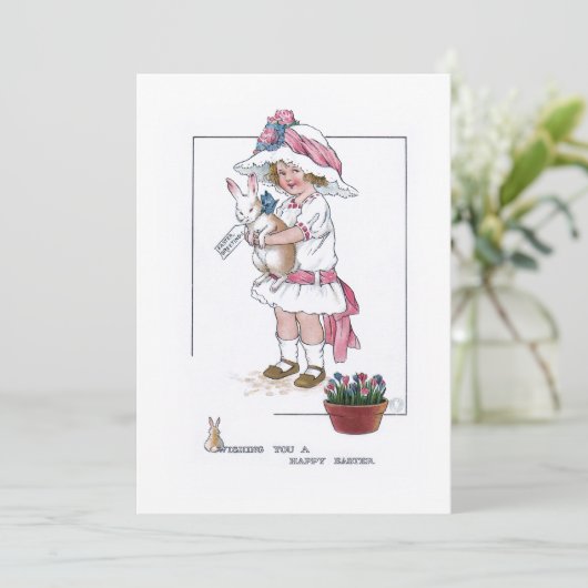 ヴィンテージと復活祭バニー シーズンカード (スタンド正面)