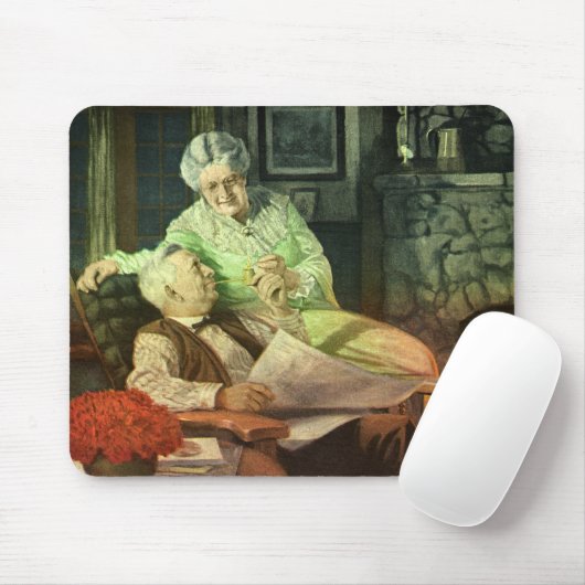 ヴィンテージと恋愛;ロマンチックな祖父母 マウスパッド (マウス)