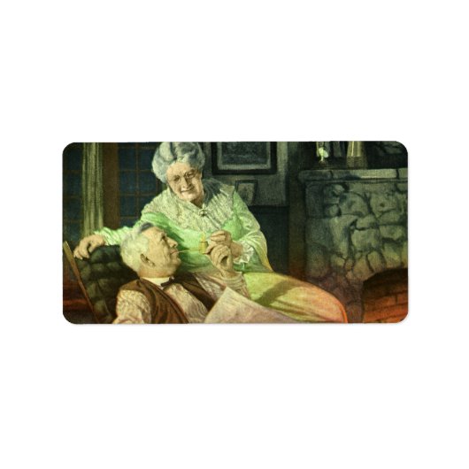 ヴィンテージと恋愛;ロマンチックな祖父母 ラベル (正面)