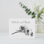 ヴィンテージと愛のパンジーのスケッチ感謝してい ポストカード (スタンド正面)