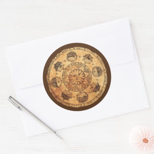 ヴィンテージと日食 ラウンドシール (封筒)