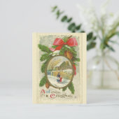 ヴィンテージと母の楽しいクリスマスの散歩 ポストカード (スタンド正面)