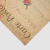 ヴィンテージと犬を乗せた自転車フランスの 薄葉紙 (詳細)