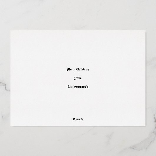 ヴィンテージと猫と犬のクリスマス 箔シーズンカード (裏面)