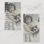 ヴィンテージと猫 名刺 (正面/裏面)