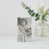 ヴィンテージと猫 名刺 (スタンド正面)