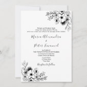 ヴィンテージと白の全結婚体 招待状 (正面)