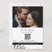 ヴィンテージと白の全結婚体 招待状 (裏面)