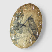 ヴィンテージと白 ラージ壁時計 (傾斜)