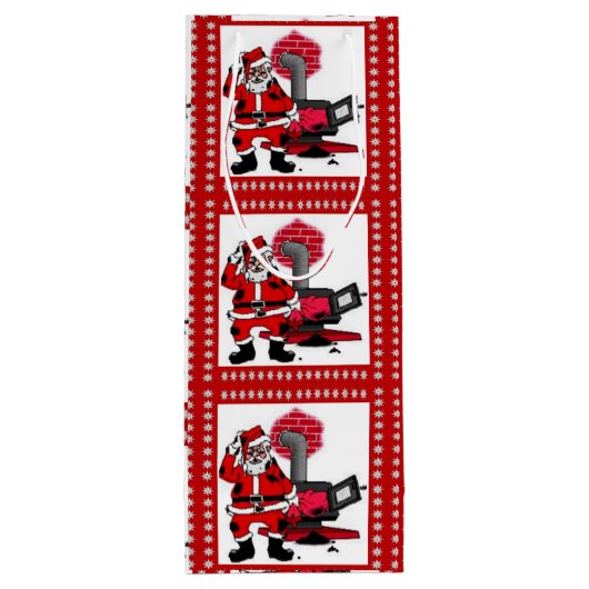 ヴィンテージと石炭ストーブのバーナーワイン抱き枕 ワインギフトバッグ (裏面)