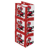 ヴィンテージと石炭ストーブのバーナーワイン抱き枕 ワインギフトバッグ (正面アングル)