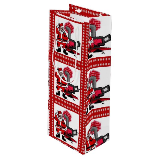 ヴィンテージと石炭ストーブのバーナーワイン抱き枕 ワインギフトバッグ (正面アングル)