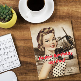 ヴィンテージと第2次世界大戦飛行機生エレガント生田 ポストカード