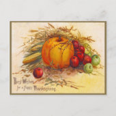 ヴィンテージと美しい感謝祭 シーズンポストカード (正面)