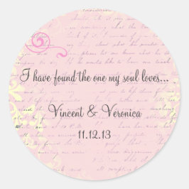 ヴィンテージと聖書の聖句 ラウンドシール