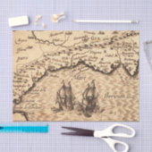 ヴィンテージと船舶の地図 薄葉紙 (クラフト)