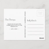 ヴィンテージと花ありがとうはがき ポストカード (裏面)