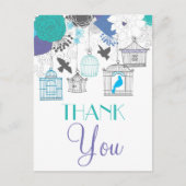 ヴィンテージと花ありがとうはがき ポストカード (正面)
