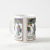 ヴィンテージと花とバレンタインの挨拶 コーヒーマグカップ (正面左)