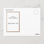 ヴィンテージと花とバレンタインの挨拶 ポストカード (裏面)