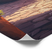 ヴィンテージと花のポット ポスター (角)