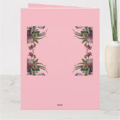 ヴィンテージと花の誕生日パーティー カード (裏面)