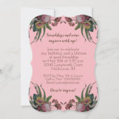 ヴィンテージと花の誕生日パーティー 招待状 (裏面)