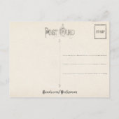 ヴィンテージと花を咲かせた子供 ポストカード (裏面)