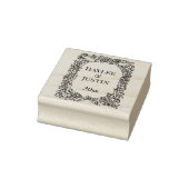 ヴィンテージと花リース結婚ズ記念日 ラバースタンプ (スタンプ)