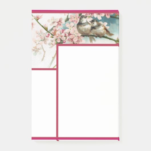 ヴィンテージと花1Aポストイットノート ポストイット (正面)