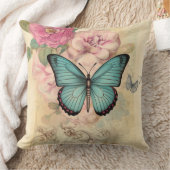 ヴィンテージと花 クッション (ブランケット)