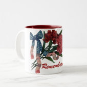 ヴィンテージと花 ツートーンマグカップ (正面左)