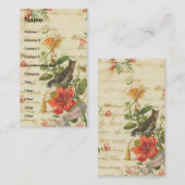 ヴィンテージと花 名刺 (正面/裏面)