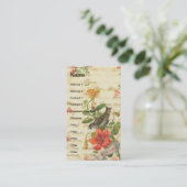 ヴィンテージと花 名刺 (スタンド正面)