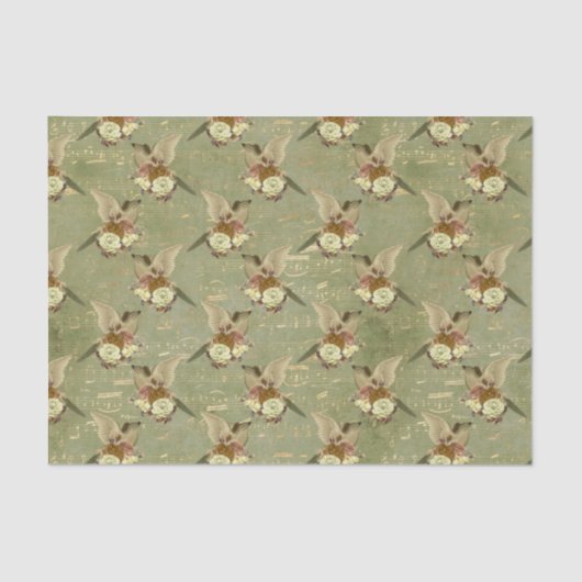 ヴィンテージと花 薄葉紙 (正面)