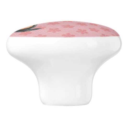 ヴィンテージと虚栄心のあるドレッサー セラミックノブ (側面)