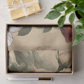 ヴィンテージと蝶とピンクのバラ 薄葉紙 (ギフト)