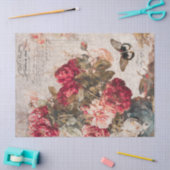 ヴィンテージと蝶の切り離し 薄葉紙 (クラフト)