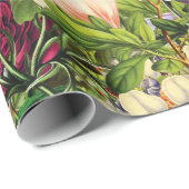 ヴィンテージと蝶の植物園 ラッピングペーパー (ロールコーナー)