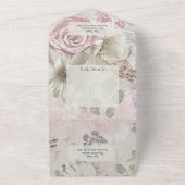 ヴィンテージと蝶 オールインワン招待状 (外側)