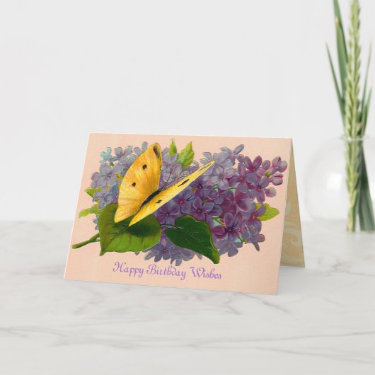 ヴィンテージと蝶 カード (正面)