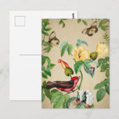 ヴィンテージと蝶 ポストカード (正面/裏面)