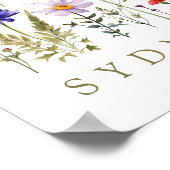 ヴィンテージと野生のモダン花 ポスター (角)